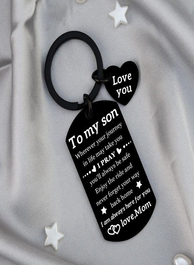 MOEXUKO Christmas Gifts for Son Keychain Stocking Stuffers for Teen Boys Son Gifts from Mom Birthday Gift for Sons Adult I Love You Gift for Stepson Graduation Fathers Day Stocking Stuffers for Him - Image 3